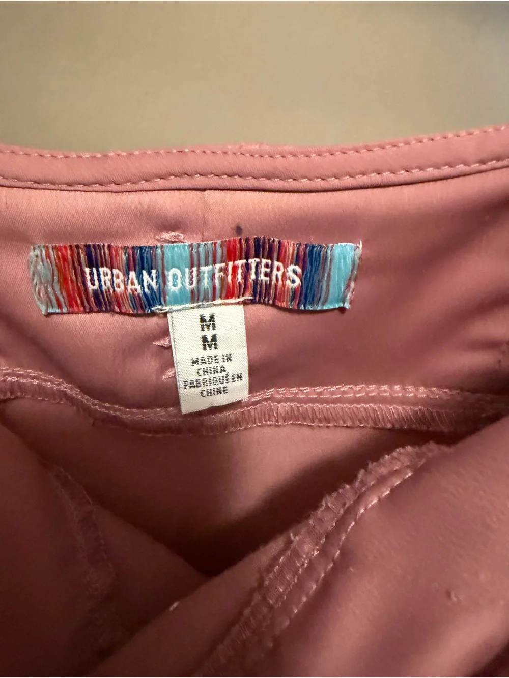 Urban Outfitters Pink Satin Lace-Trim Chemise - Picture 3 of 3